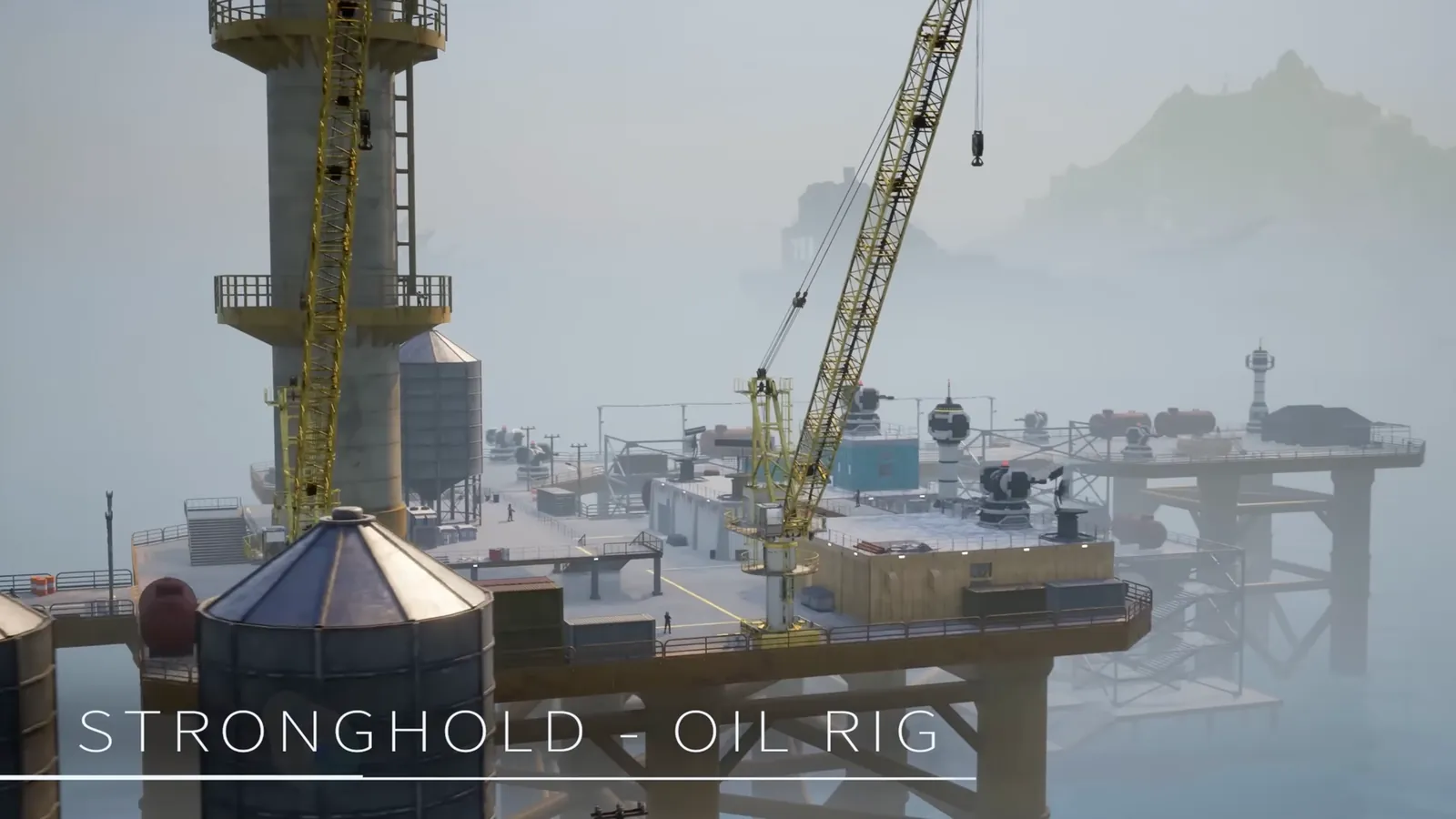 Stronghold oil rig, with players fighting for the Crude Oil resource