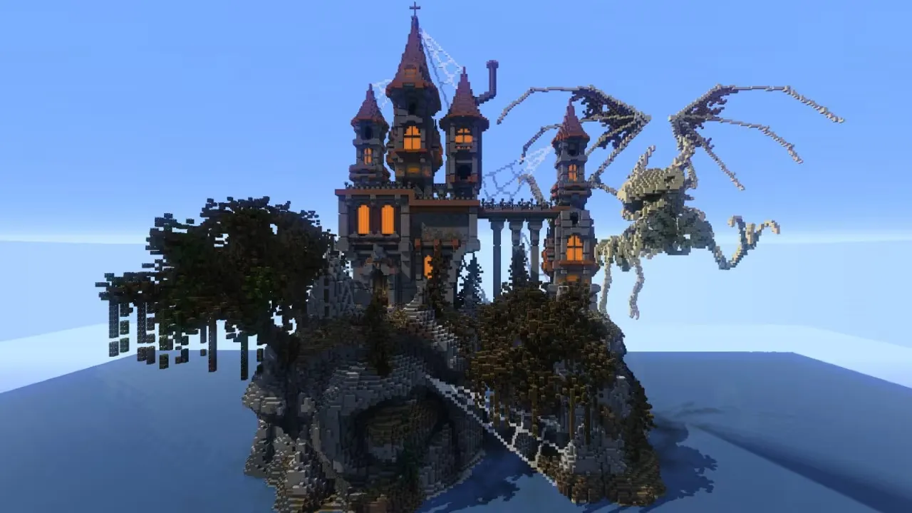 Creative Minecraft build showcase with plots and WorldEdit